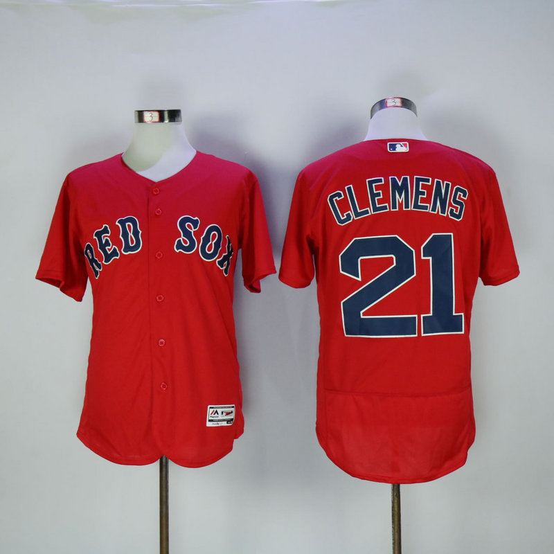 MLB Boston Red Sox #21 Clemens Red Elite Jersey