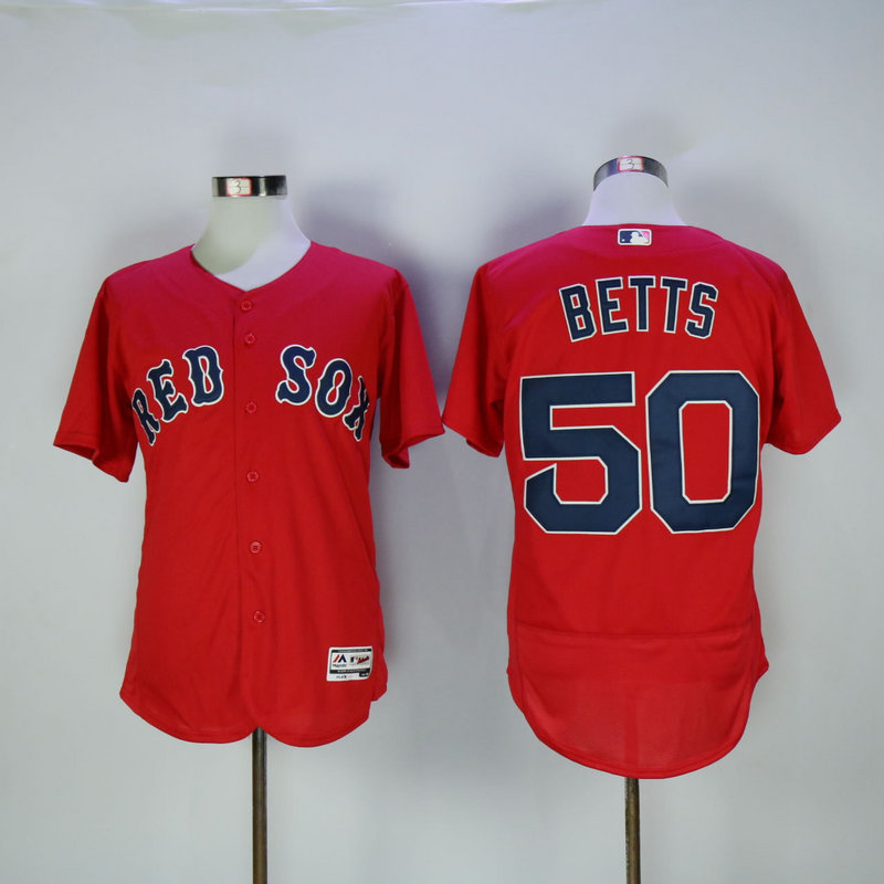 MLB Boston Red Sox #50 Betts Red Elite Jersey 