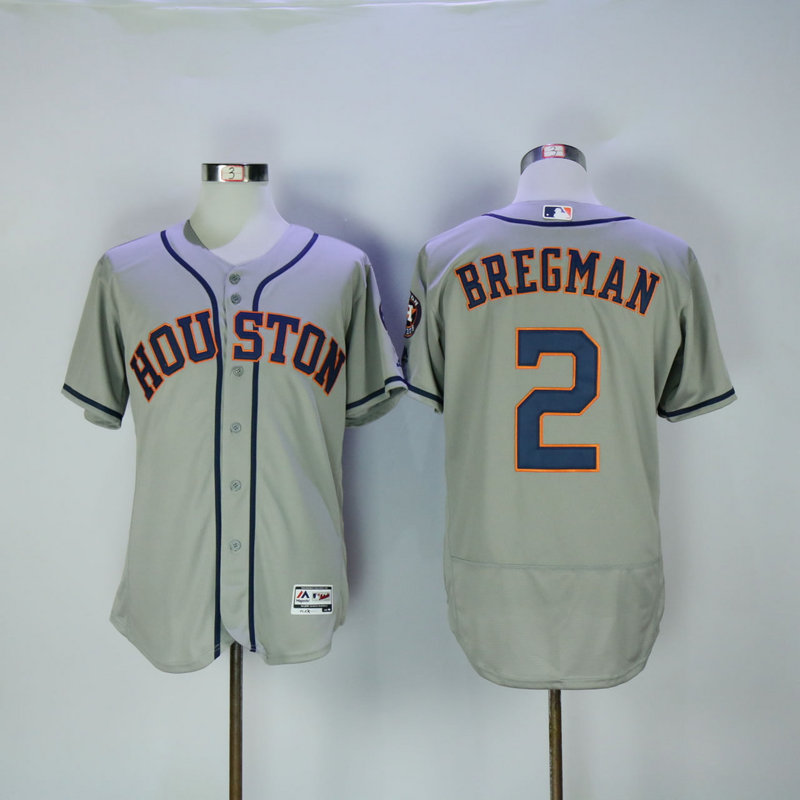 MLB Houston Astros #2 Bregman Grey Elite Jersey