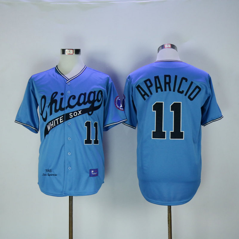 MLB Chicago White Sox #11 Aparicio Blue Throwback Jersey