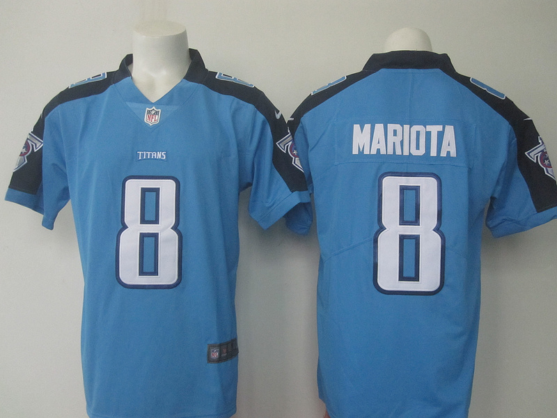 NFL Tennessee Titans #8 Mariota L.Blue Color Rush Jersey