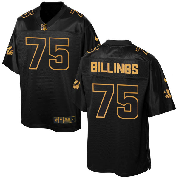 NFL Cincinnati Bengals #75 Billings Black Gold Elite Jersey