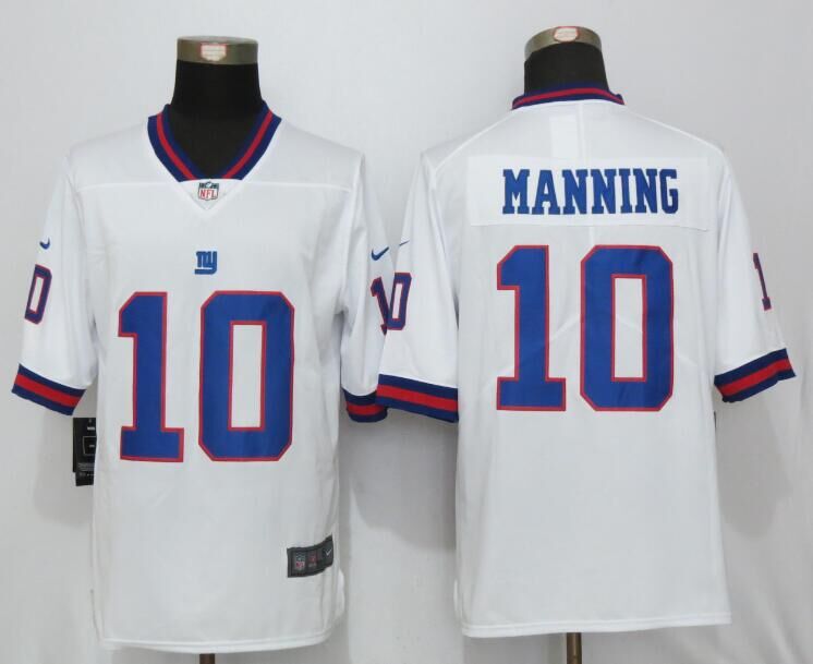 New Nike York Giants 10 Manning Navy White Color Rush Limited Jersey