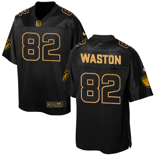 NFL Baltimore Ravens #82 Waston Black Gold Elite Jersey