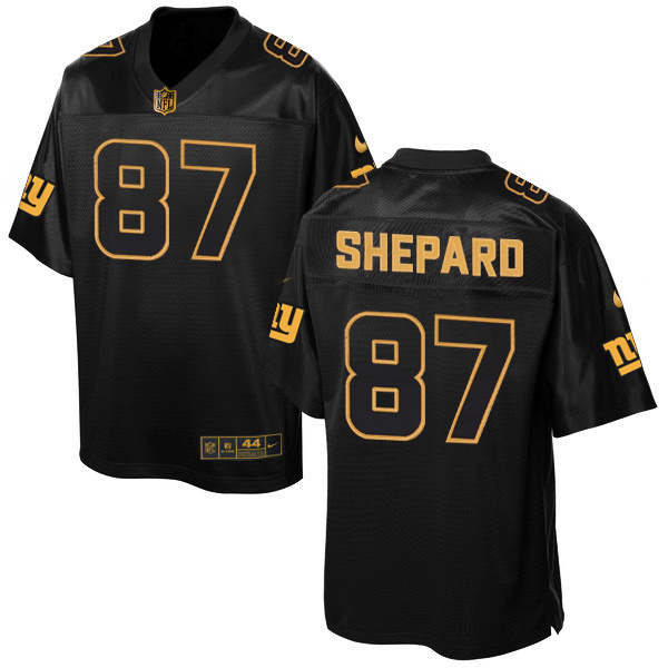 NFL New York Giants #87 Shepard Black Gold Elite Jersey