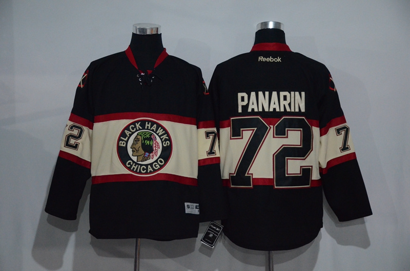 NHL Chicago blackhawks #72 Panarin Black Jersey