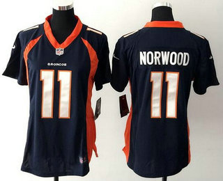Women NFL Denver Broncos #11 Norwood Blue Jersey