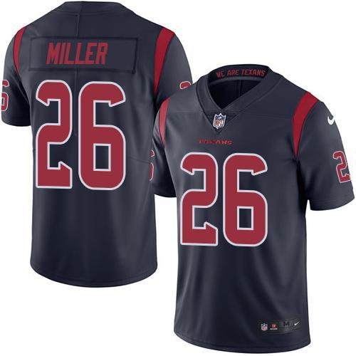 NFL Houston Texans #26 Miller Blue Rush Jersey