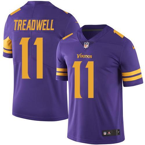 NFL Nike Minnesota Vikings #11 Treadwell Purple Color Rush Jersey