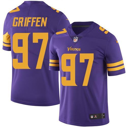 NFL Nike Minnesota Vikings #97 Griffen Purple Color Rush Jersey