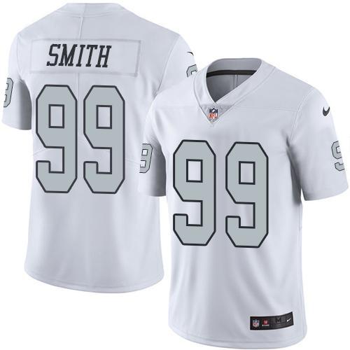 NFL Oakland Raiders #99 Smith White Color Rush Jersey