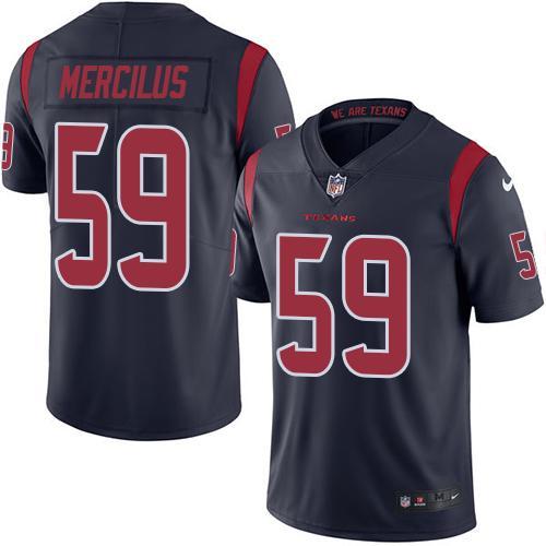 NFL Houston Texans #59 Mercilus Blue Rush Jersey