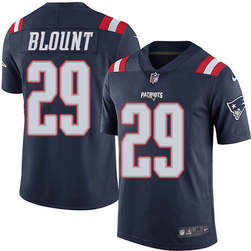 NFL New England Patriots #29 Blount Blue Rush Jersey