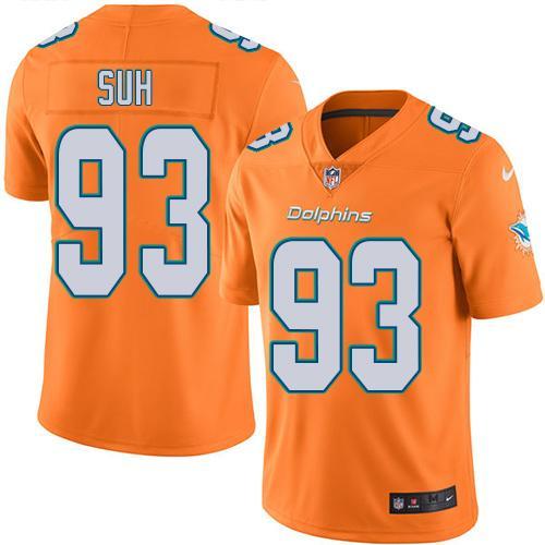 NFL Miami Dolphins #93 Suh Color Rush Jersey