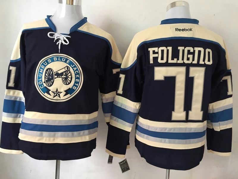 NHL Columbus Blue Jackets #71 Foligno D.Blue Jersey