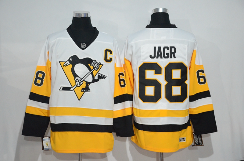NHL Pittsburgh Penguins #68 Jagr White Jersey