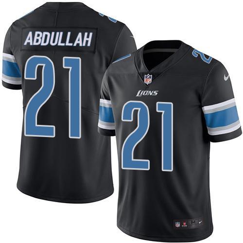 NFL Detriot Lions #21 Abdullah Black Color Rush Jersey