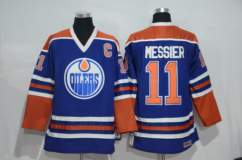NHL Edmonton Oilers #11 Messier Blue Jersey