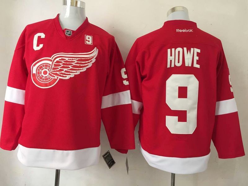 NHL Detroit Red Wings #9 Howe Red Jersey