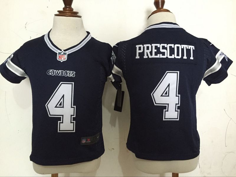 NFL Dallas Cowboys #4 Prescott Blue Kids Jersey 2-5T