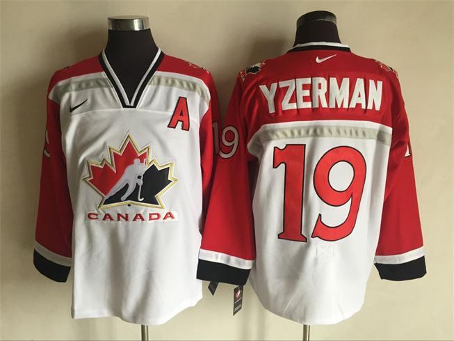 NHL Team Canada #19 Yzerman White Jersey