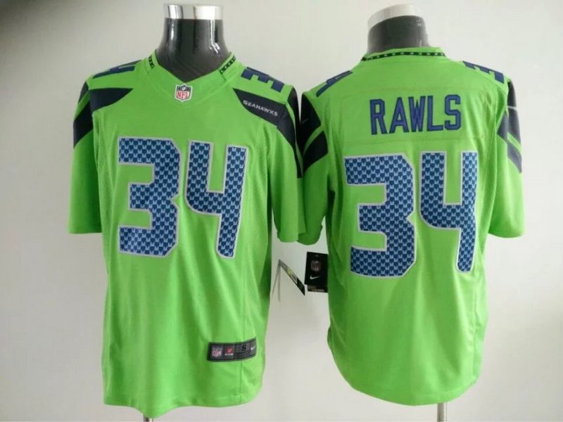 NFL Seattle Seahawks #34 Rawls L.Green Rush Jersey