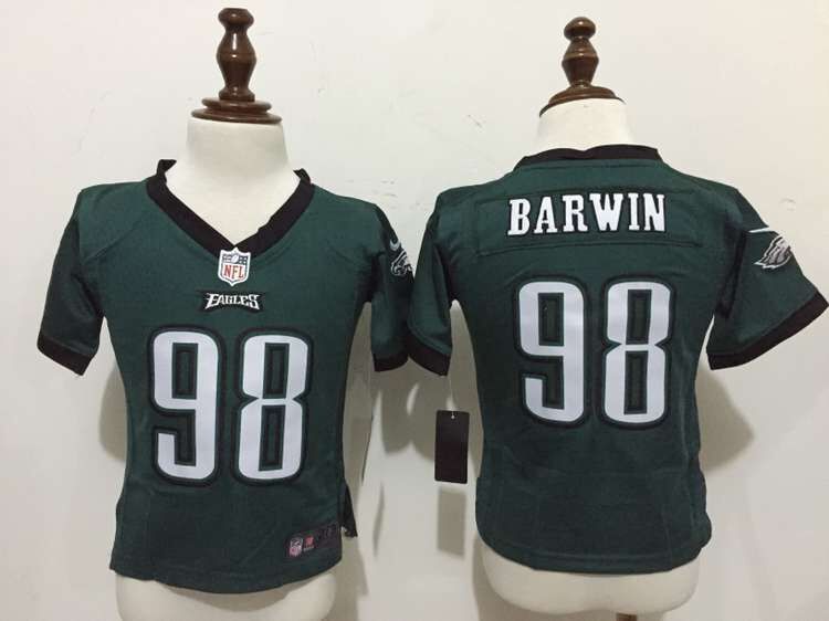 NFL Philadelphia Eagles #98 Barwin Green Kids Jersey 2-5T