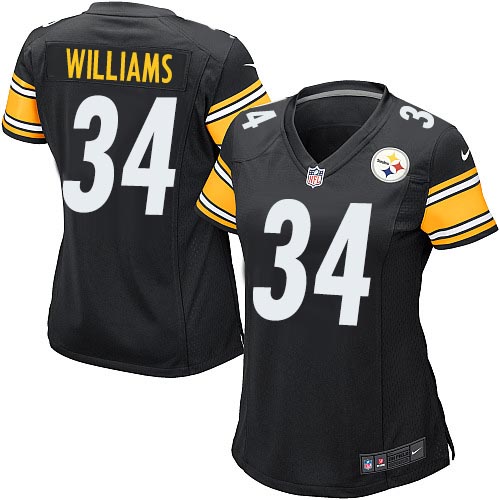 NFL Pittsburgh Steelers #34 Williams Black Women Jersey