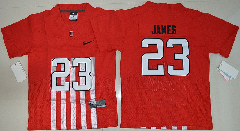 NCAA Ohio State Buckeyes #23 Lebron James Alternate Red Youth Jersey