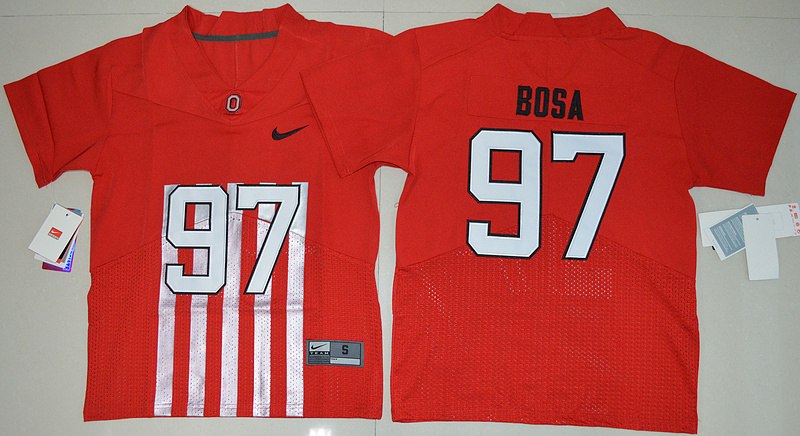 NCAA Ohio State Buckeyes #97 Nick Bosa Alternate Youth Red Jersey