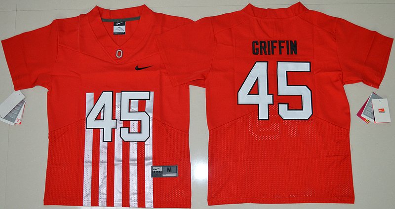 NCAA Ohio State Buckeyes #45 Archie Griffin Football Alternate Red Youth Jersey