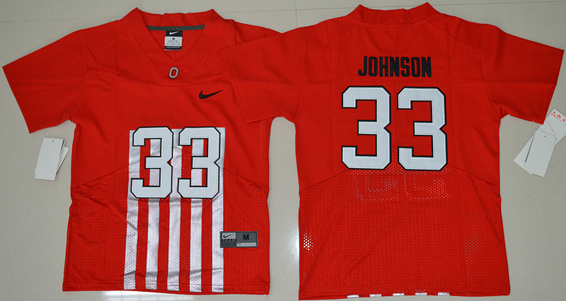 NCAA Ohio State Buckeyes #33 Pete Johnson Football Alternate Youth Red Jersey 