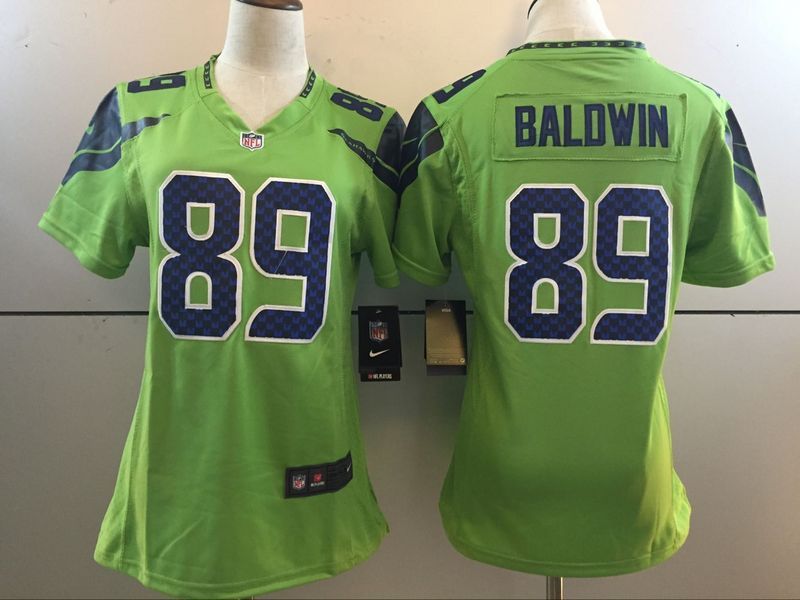 NFL Seattle Seahawks #89 Baldwin Color Rush Women Jersey