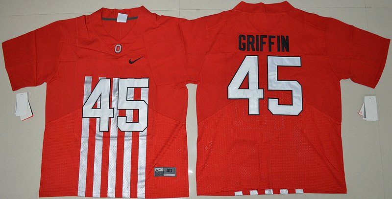 NCAA Ohio State Buckeyes #45 Archie Griffin Football Alternate Elite Red Jersey 