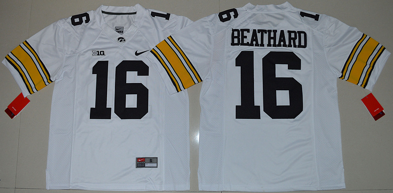 NCAA Iowa Hawkeyes C.J Beathard 16 Football Limited Jersey White 