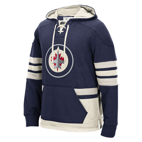 NHL Winnipeg Jets Blue Custom Any Name Number Hoodie