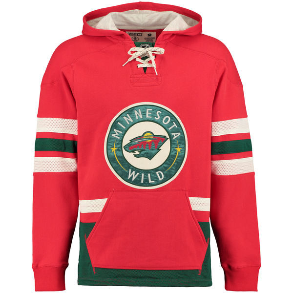 NHL Minnesota Wild Red Custom Any Name Number Hoodie