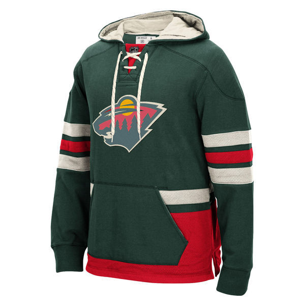 NHL Minnesota Wild Green Custom Any Name Number Hoodie