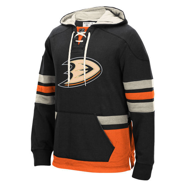 NHL Anaheim Ducks Black Custom Any Name Number Hoodie