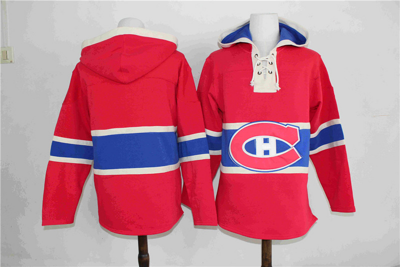 NHL Montreal Canadiens Red Color Custom Any Name Number Hoodie