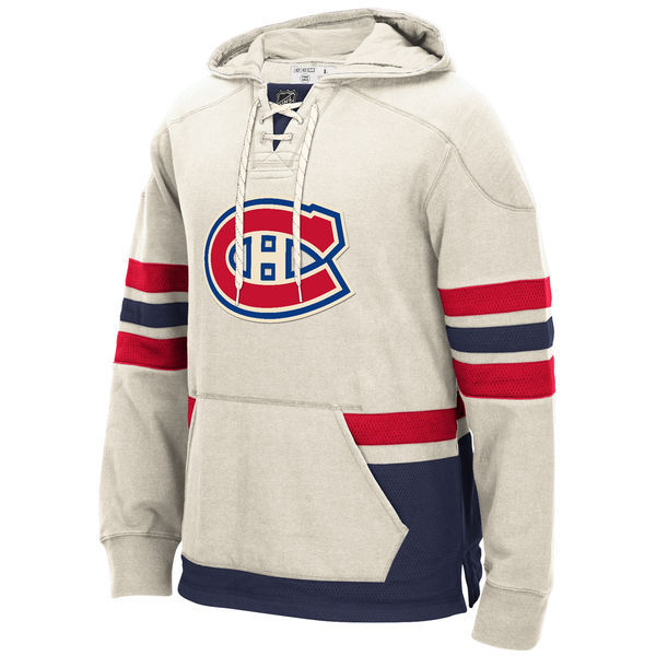 NHL Montreal Canadiens White Custom Any Name Number Hoodie