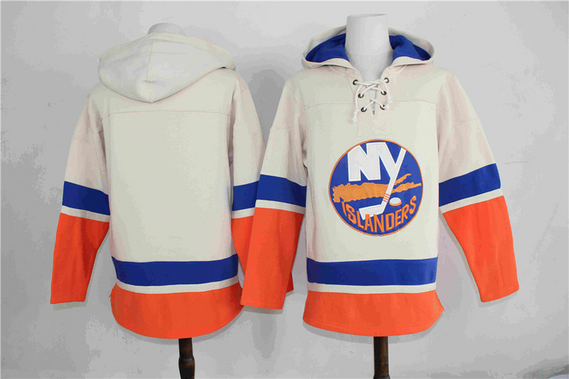 NHL New York Islanders White Custom Any Name Number Hoodie