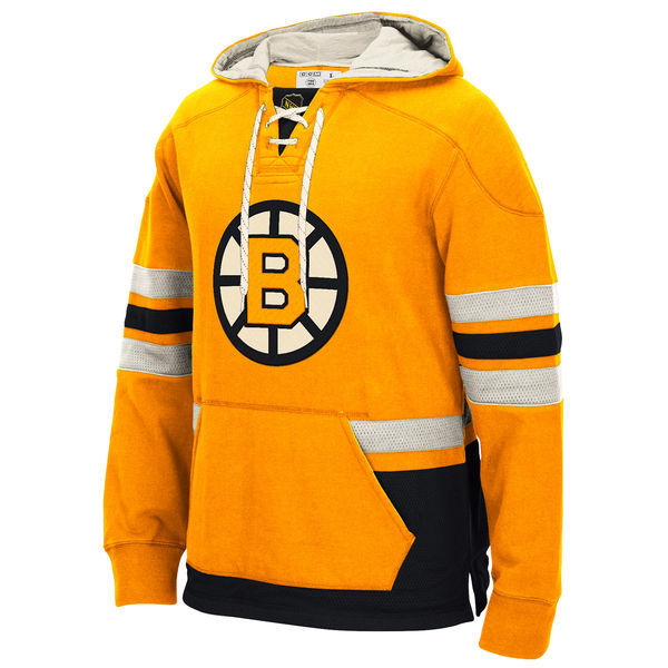 NHL Boston Bruins Yellow Custom Any Name Number Hoodie