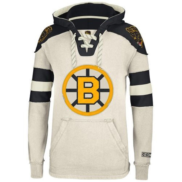 NHL Boston Bruins Custom Any Name Number White Hoodie