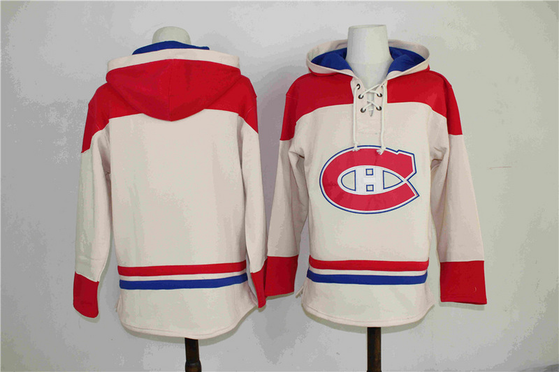 NHL Montreal Canadiens Custom Any Name Number White Hoodie