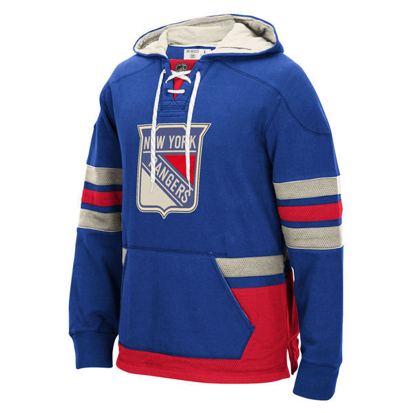 NHL New York Rangers Blue Custom Any Name Number Hoodie