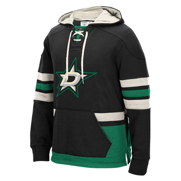 NHL Dallas Stars Custom Black Any Name Number Hoodie