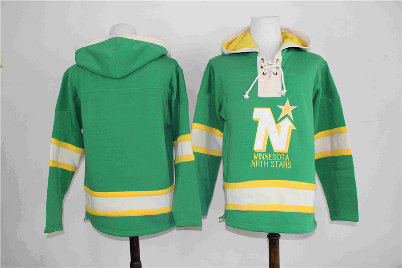 NHL Minnesota North Stars Green Custom Any Name Number Hoodie