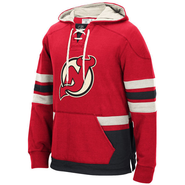 NHL New Jersey Devils Red Custom Any Name Number Hoodie