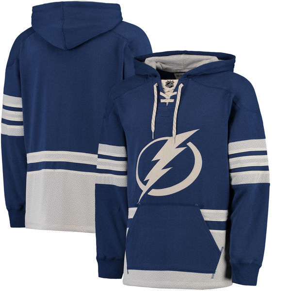 NHL Tampa Bay Lightning Blue Custom Any Name Number Hoodie